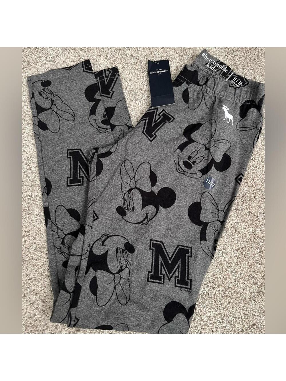 NWT 11 12 Abercrombie Kids Minnie Mouse Leggings